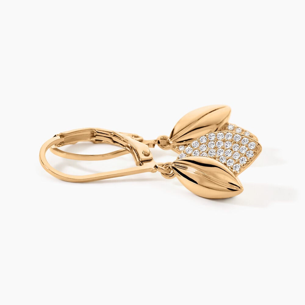 Boucles D'oreilles Pendantes Plaqu&eacute; Or Jaune Simao Oxydes De Zirconium - Pendantes Femme | Marc Orian