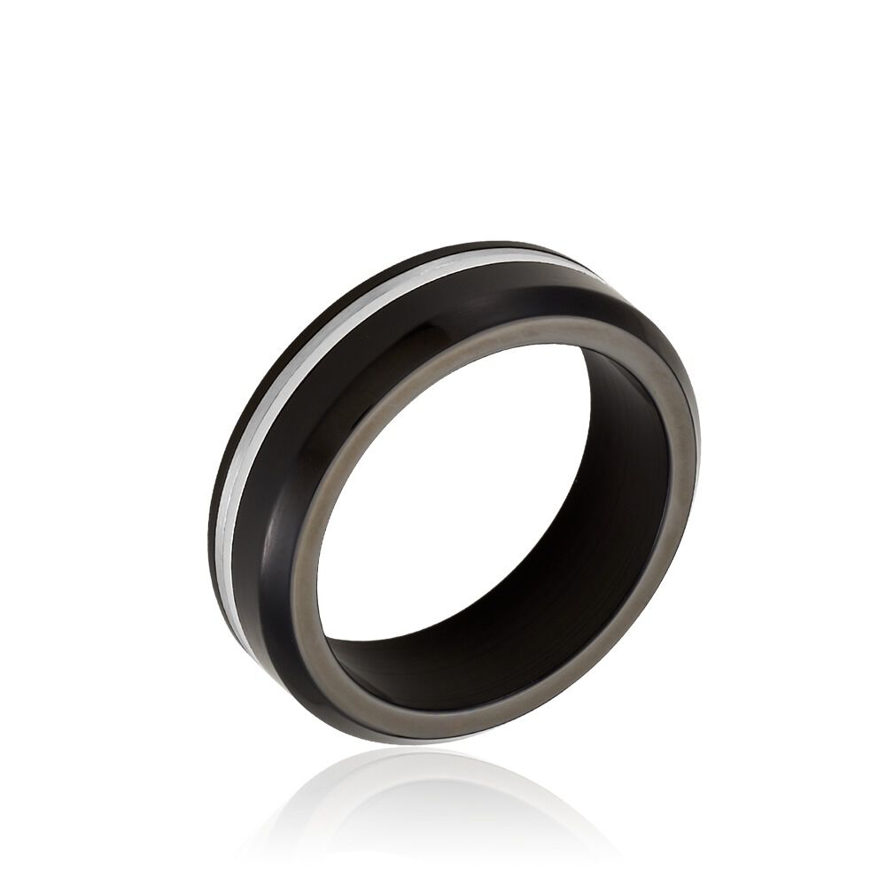Bague Baldev Acier Bicolore - Bagues grosses Homme | Marc Orian