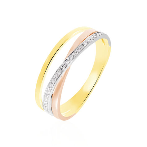 Bague Layan Or Tricolore Diamant - Bagues pierres précieuses Femme | Marc Orian