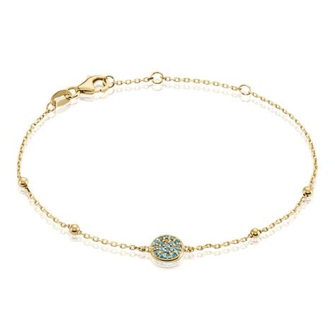 Bracelet Plaqué Or Jaune Mikayla Oxydes De Zirconium - Bracelets Medailles Femme | Marc Orian