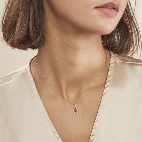 Collier Sagesse Or Jaune Rubis Et Diamant - Colliers Femme | Marc Orian