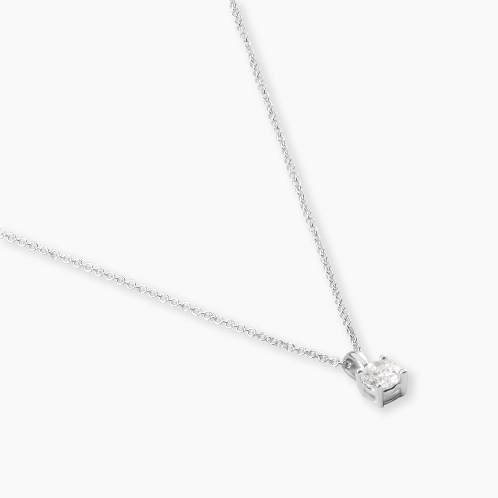 Collier Alexandra Or Blanc Diamant - Colliers solitaires Femme | Marc Orian