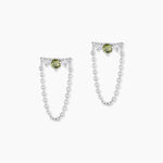 Bijoux D'oreilles Desert Argent Blanc Oxyde De Zirconium - Piercings d'oreilles Femme | Marc Orian
