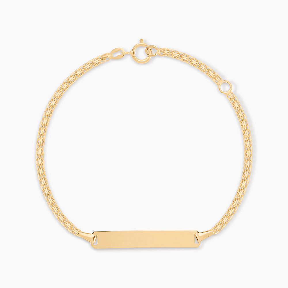 Bracelet Identit&eacute; Euphenia Maille Bismark Or Jaune - Gourmettes Enfant | Marc Orian