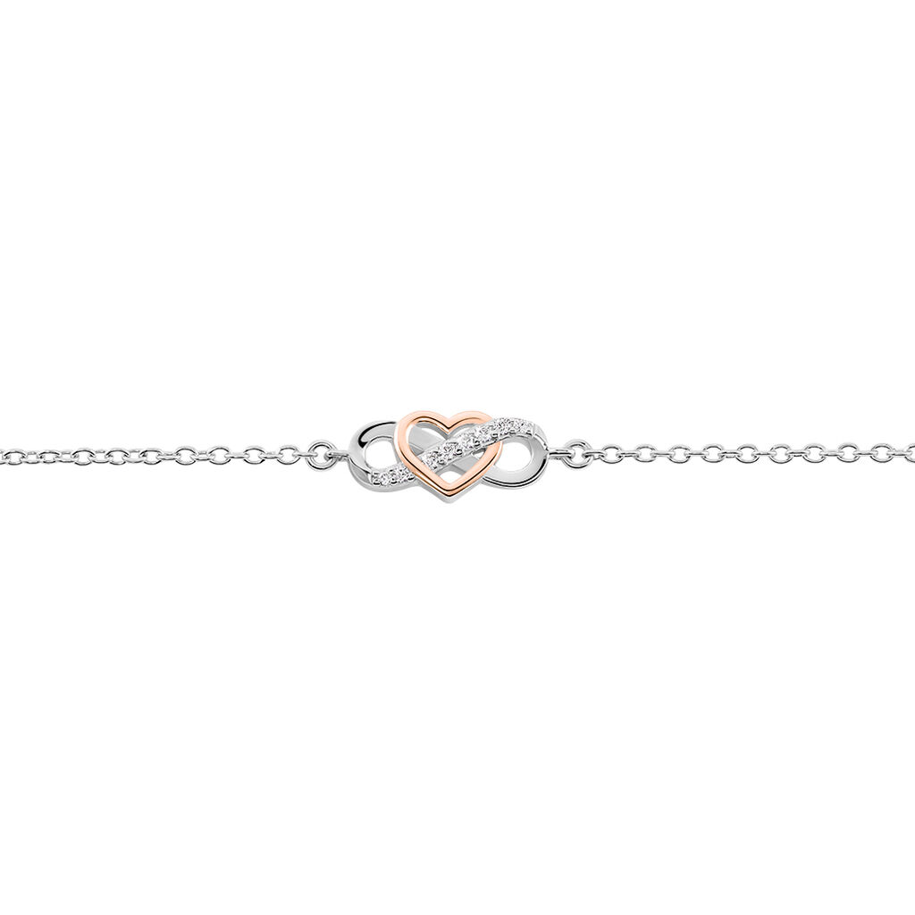 Bracelet Amuri Argent Bicolore Oxyde De Zirconium - Bracelets chaînes Femme | Marc Orian