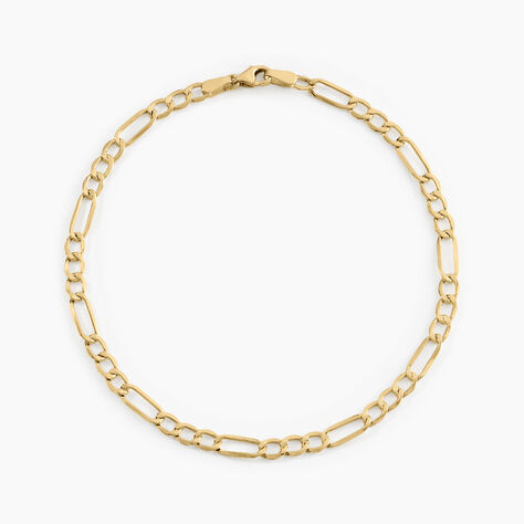 Bracelet Cameo Maille Alternée 1/3 Or Jaune - Bracelets mailles Homme | Marc Orian