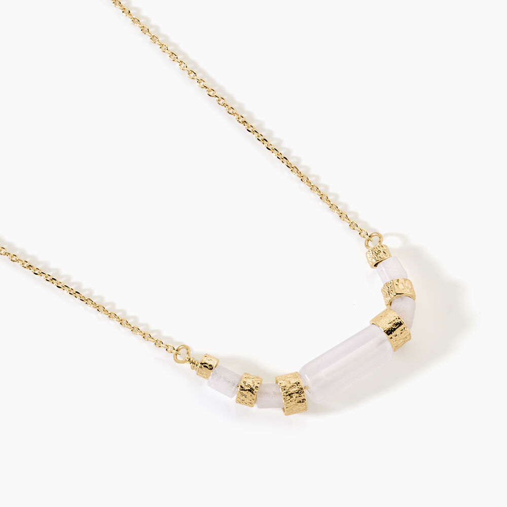 Collier Pierrine Argent Dor&eacute; A L'Or 750/1000 Quartz - Colliers avec pierres Femme | Marc Orian