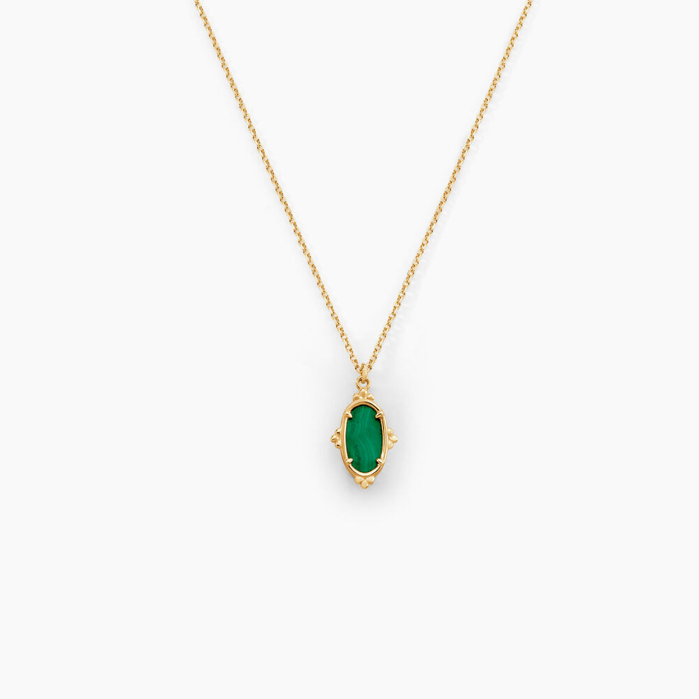 Collier Reflets Pop Or Jaune Malachite - Colliers avec pierres Femme | Marc Orian