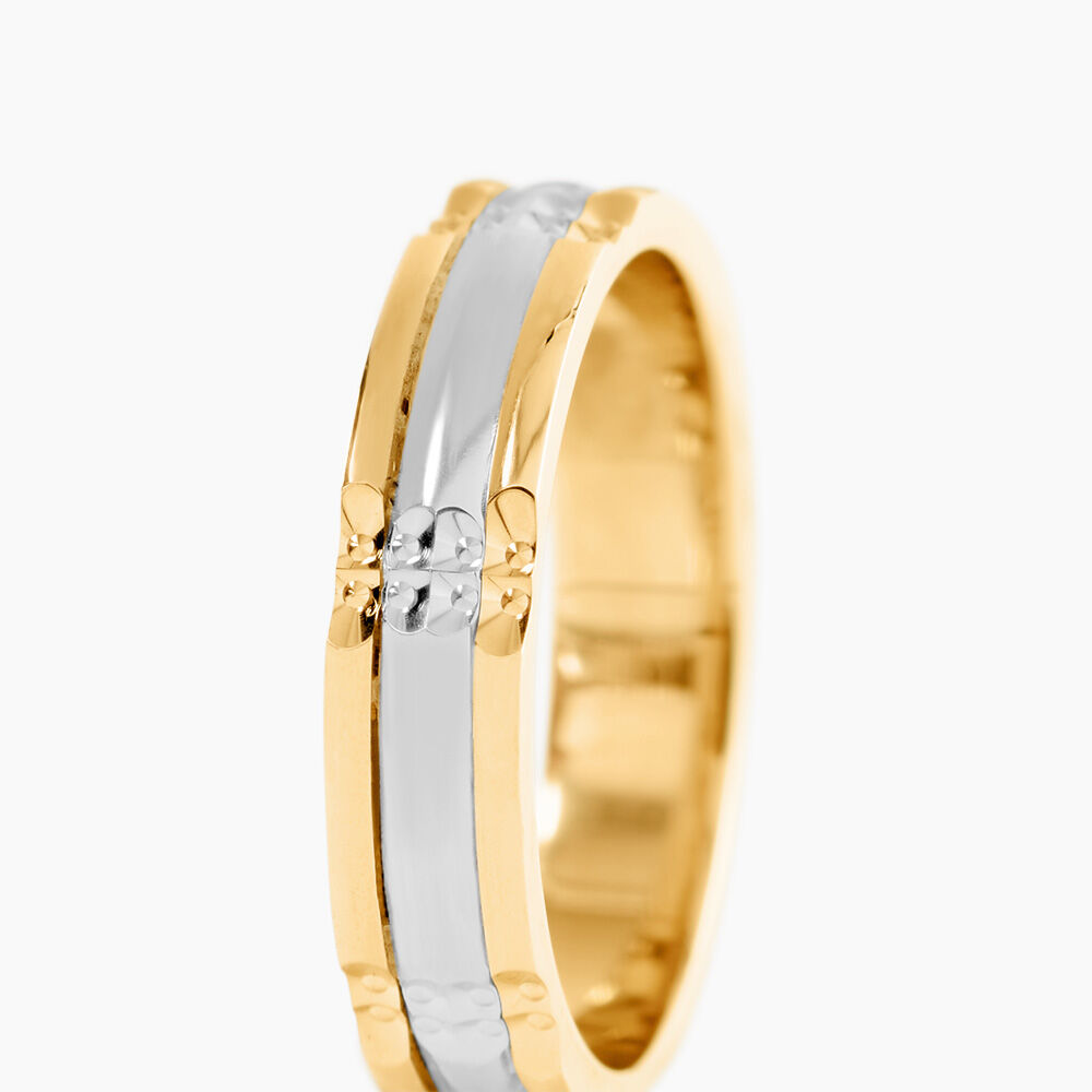 Alliance Marvin Demi Jonc Classique Or Bicolore - Alliances duo Unisex | Marc Orian