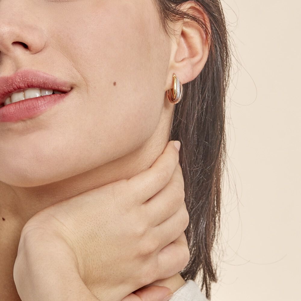 Créoles Hermande Or Tricolore - Créoles Femme | Marc Orian