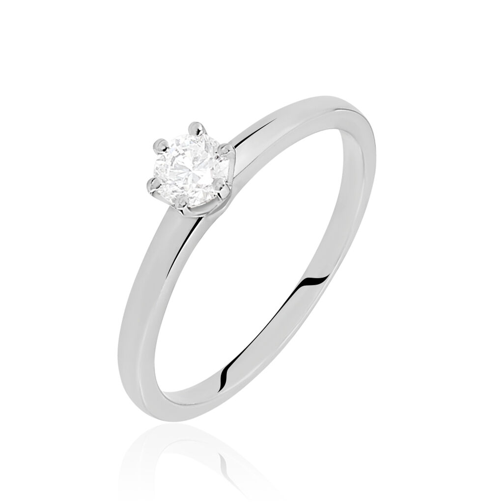 Bague Solitaire Natalia Or Blanc Diamant - Solitaires Femme | Marc Orian