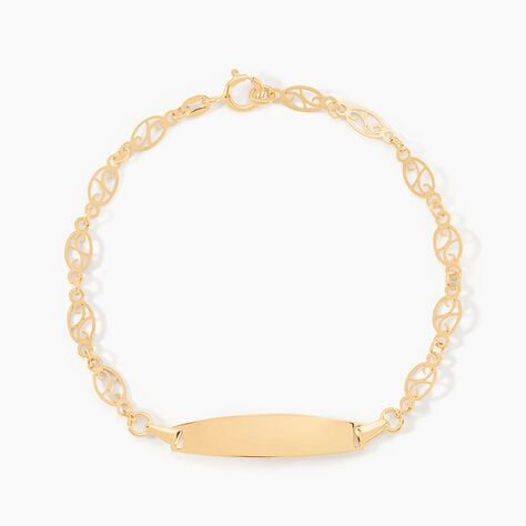 Bracelet Identit&eacute; Eudoxie Maille Filigrane Or Jaune - Gourmettes Enfant | Marc Orian