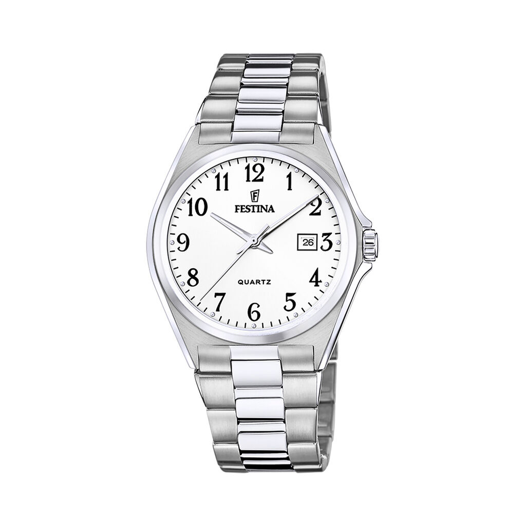 Montre Festina Classics 40 Blanc - Montres &eacute;tanches Homme | Marc Orian