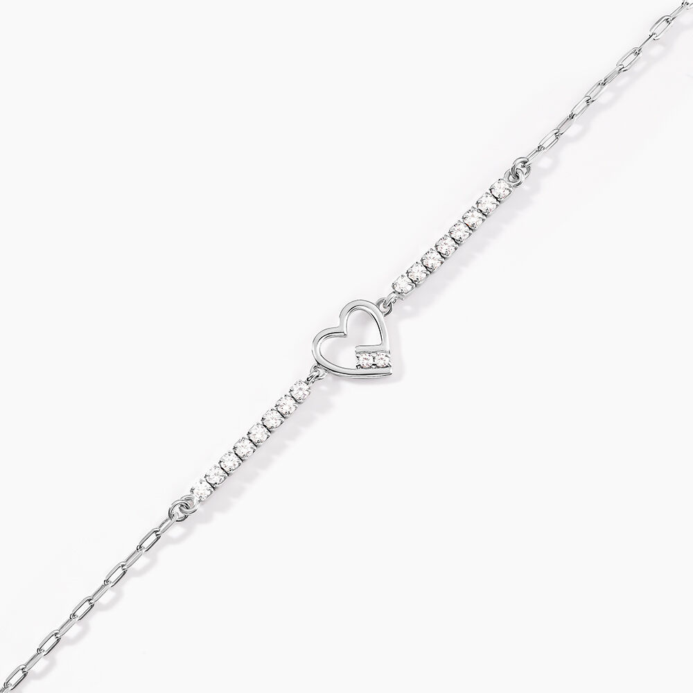 Bracelet Syliana Argent Blanc Oxyde De Zirconium - Bracelets fantaisie Femme | Marc Orian