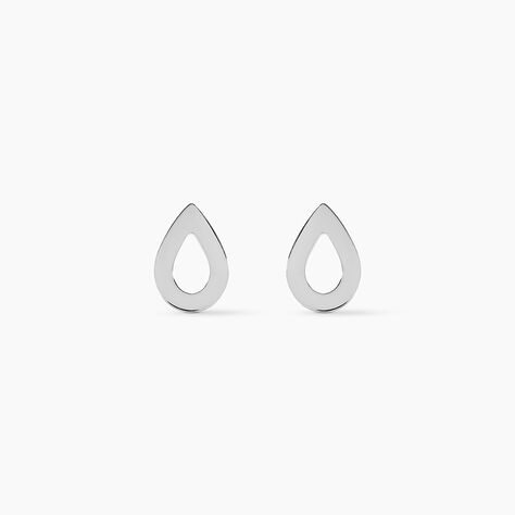 Boucles D'oreilles Puces Anh Argent Blanc - Puces Femme | Marc Orian