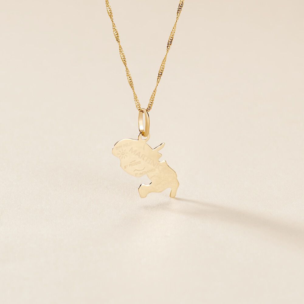 Pendentif Gaietana Martinique Or Jaune - Bijoux personnalis&eacute;s Famille | Marc Orian