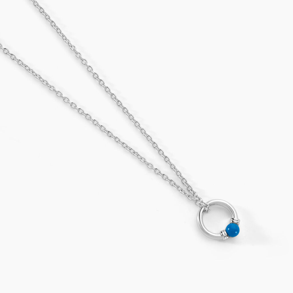 Collier Laelle Argent Blanc Turquoise - Colliers avec pierres Femme | Marc Orian