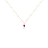 Collier Or Jaune Emilee Oxyde De Zirconium