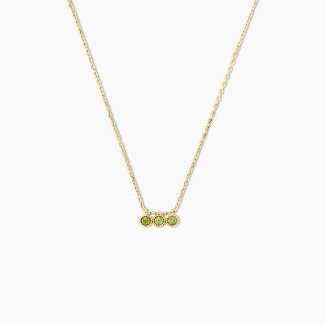 Collier Poem Argent Jaune P&eacute;ridot - Colliers avec pierres Femme | Marc Orian