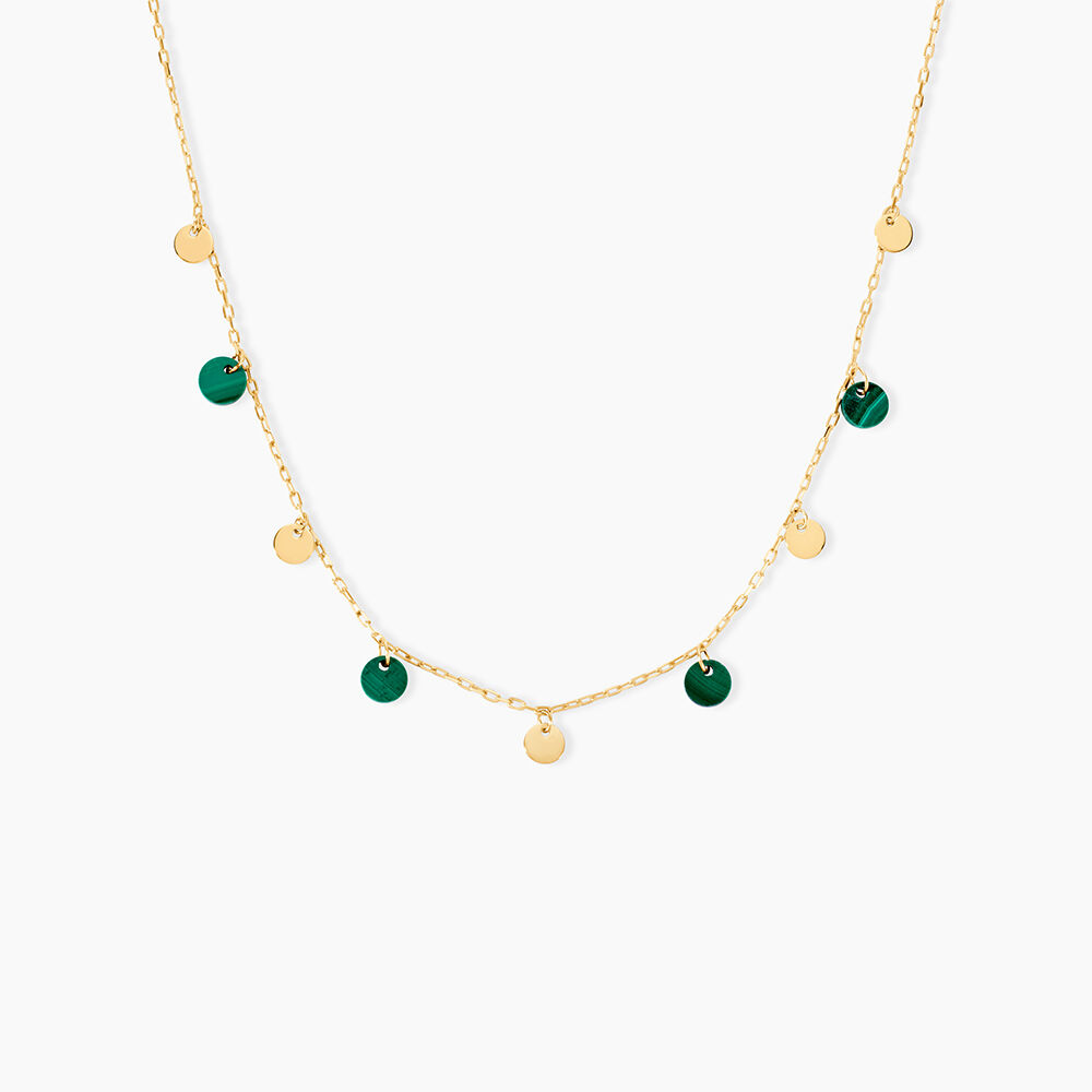 Collier Epurea Or Jaune Malachite - Colliers avec pierres Femme | Marc Orian