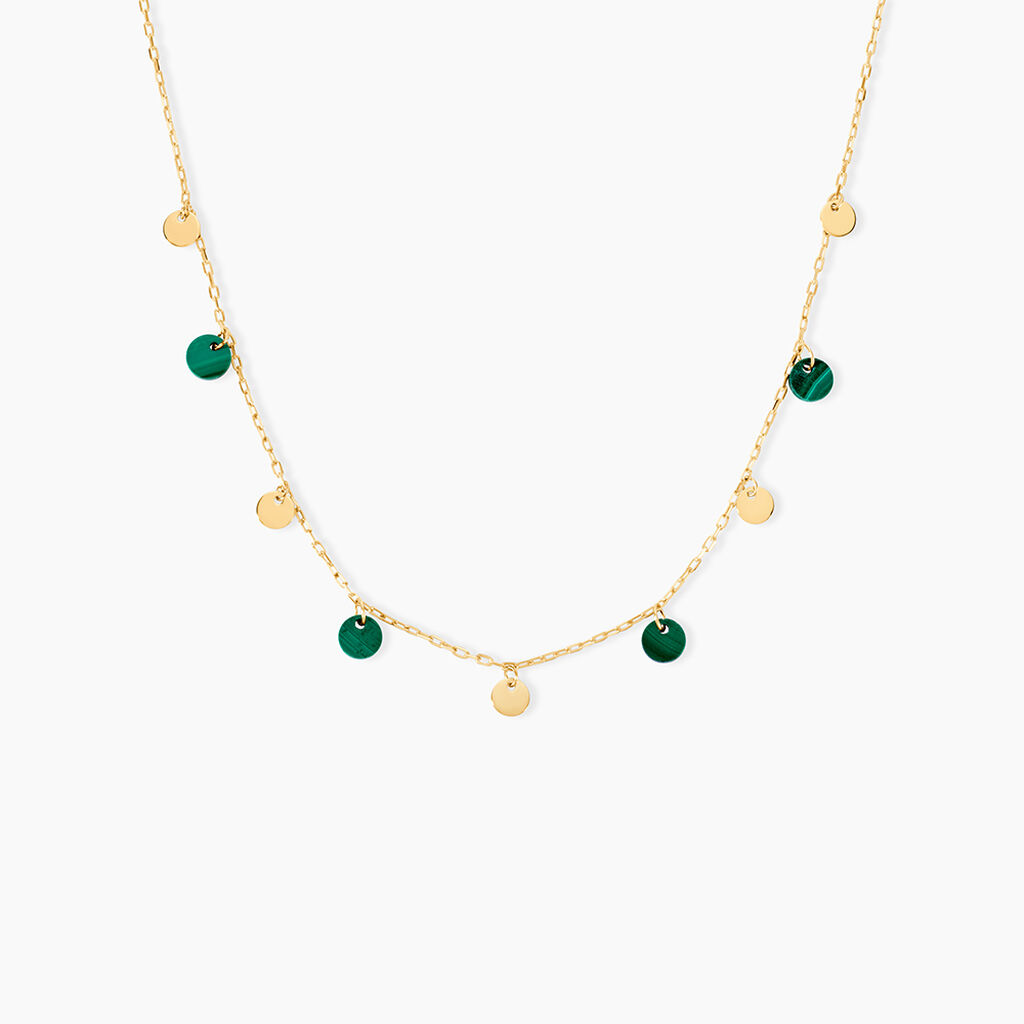 Collier Epurea Or Jaune Malachite - Colliers avec pierres Femme | Marc Orian