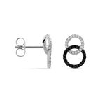 Boucles D'oreilles Puces Bella Or Blanc Diamant - Puces Femme | Marc Orian