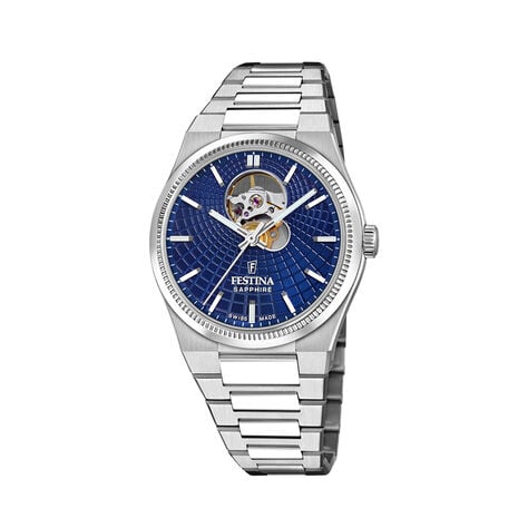 Montre Festina Swiss Made Automatic 40 Bleu - Montres automatiques Homme | Marc Orian