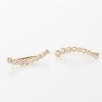 Boucles D'oreilles Grimpantes Plaqu&eacute; Or Jaune Nazeli Oxyde - Piercings d'oreilles Femme | Marc Orian