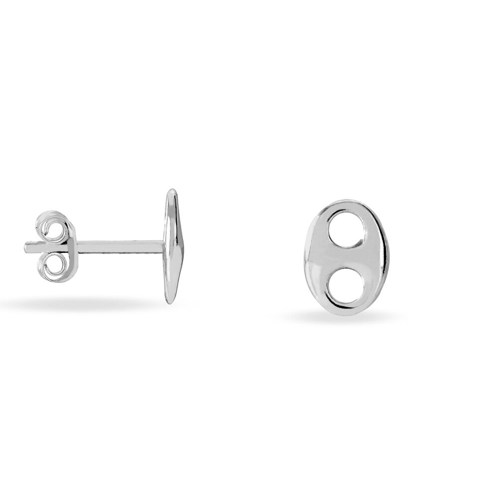 Boucles D'oreilles Puces Sherry Argent Blanc - Puces Femme | Marc Orian