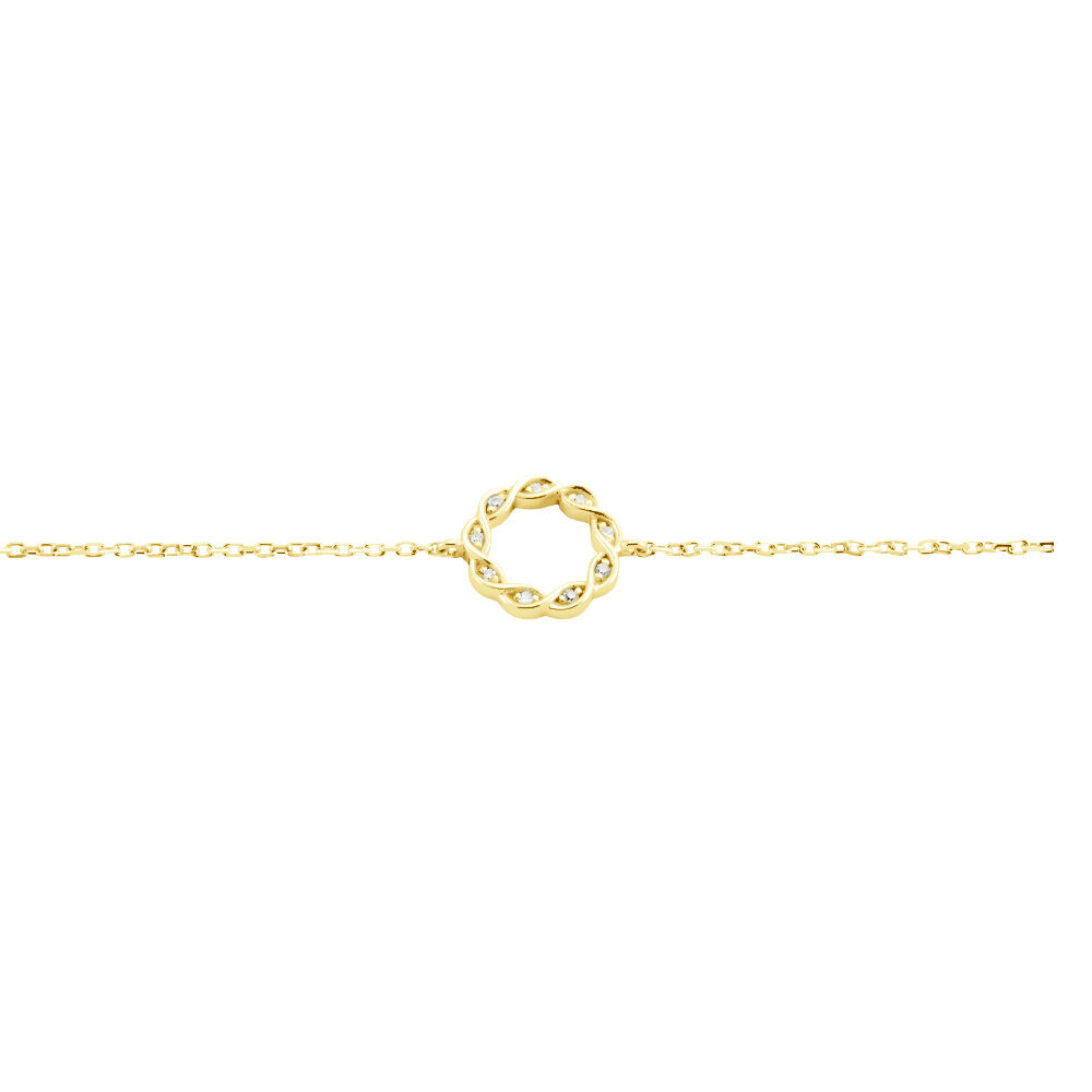 Bracelet Or Jaune Adino Diamants - Bracelets cha&icirc;nes Femme | Marc Orian