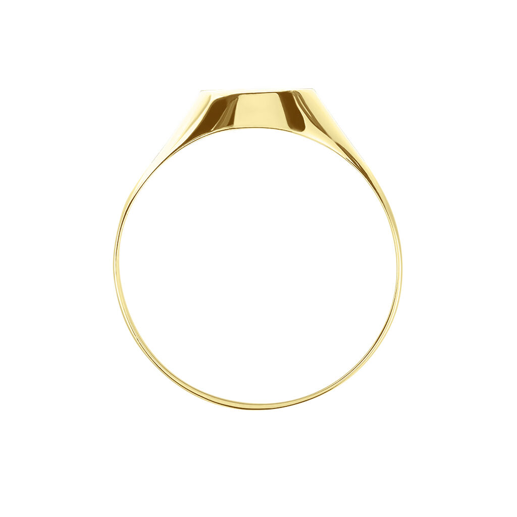 Chevalière Ovale Diamantee Soleil Or Jaune - Chevalières Famille | Marc Orian