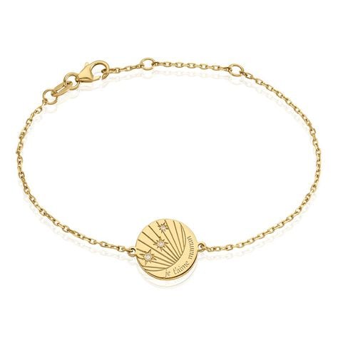Bracelet Amai Plaqu&eacute; Or Jaune Oxyde De Zirconium - Bracelets Medailles Femme | Marc Orian