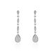Boucles D'oreilles Pendantes Unice Or Blanc Diamant - Pendantes Femme | Marc Orian
