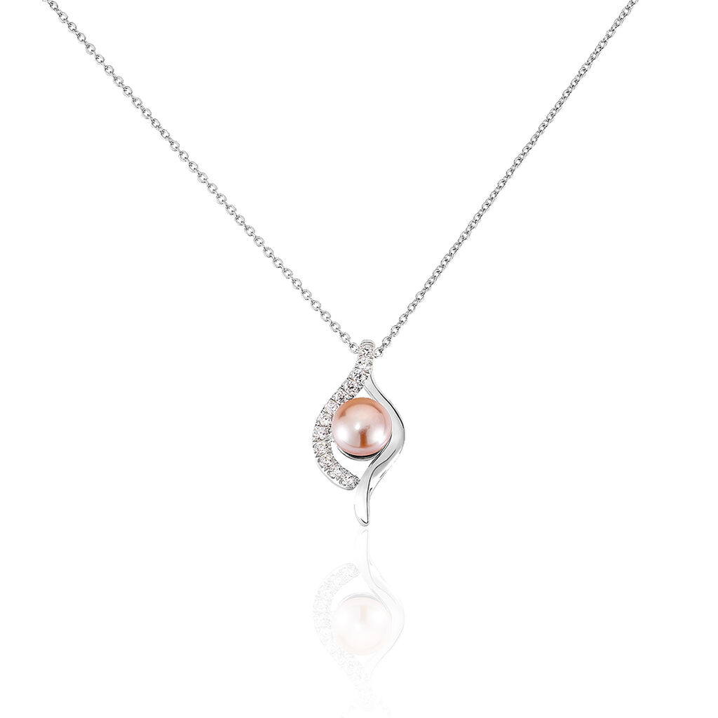 Collier Deniz Argent Blanc Perle De Culture Et Oxyde De Zirconium - Colliers avec pierres Femme | Marc Orian