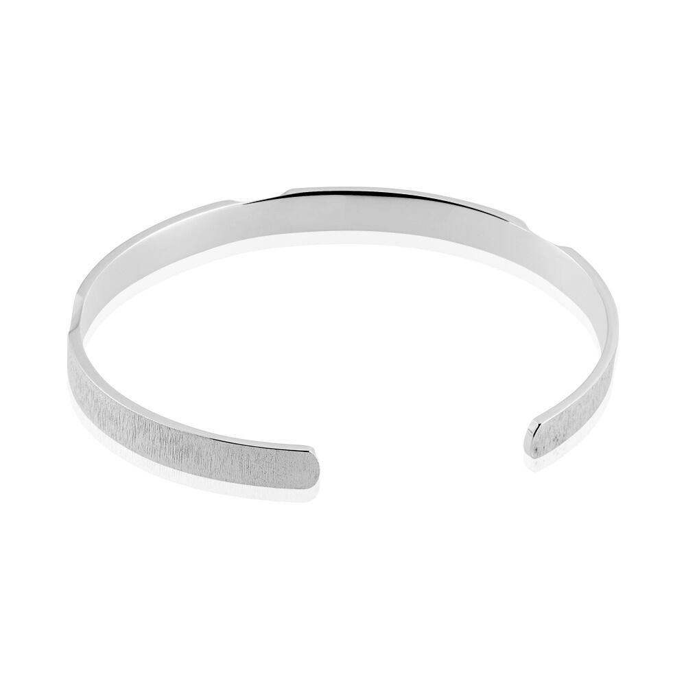 Bracelet Jonc Alexandro Argent Blanc - Bracelets joncs Homme | Marc Orian