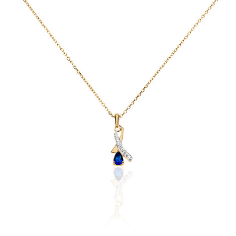 Collier Dyanah Plaque Or Jaune Oxyde De Zirconium - Colliers avec pierres Femme | Marc Orian