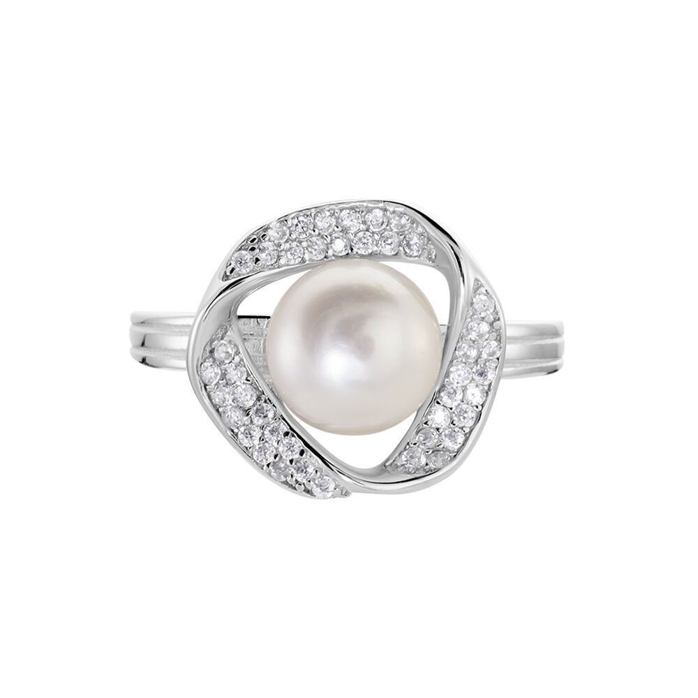 Bague Argent Roula Perle De Culture Oxydes De Zirconium - Bijoux fantaisie Femme | Marc Orian