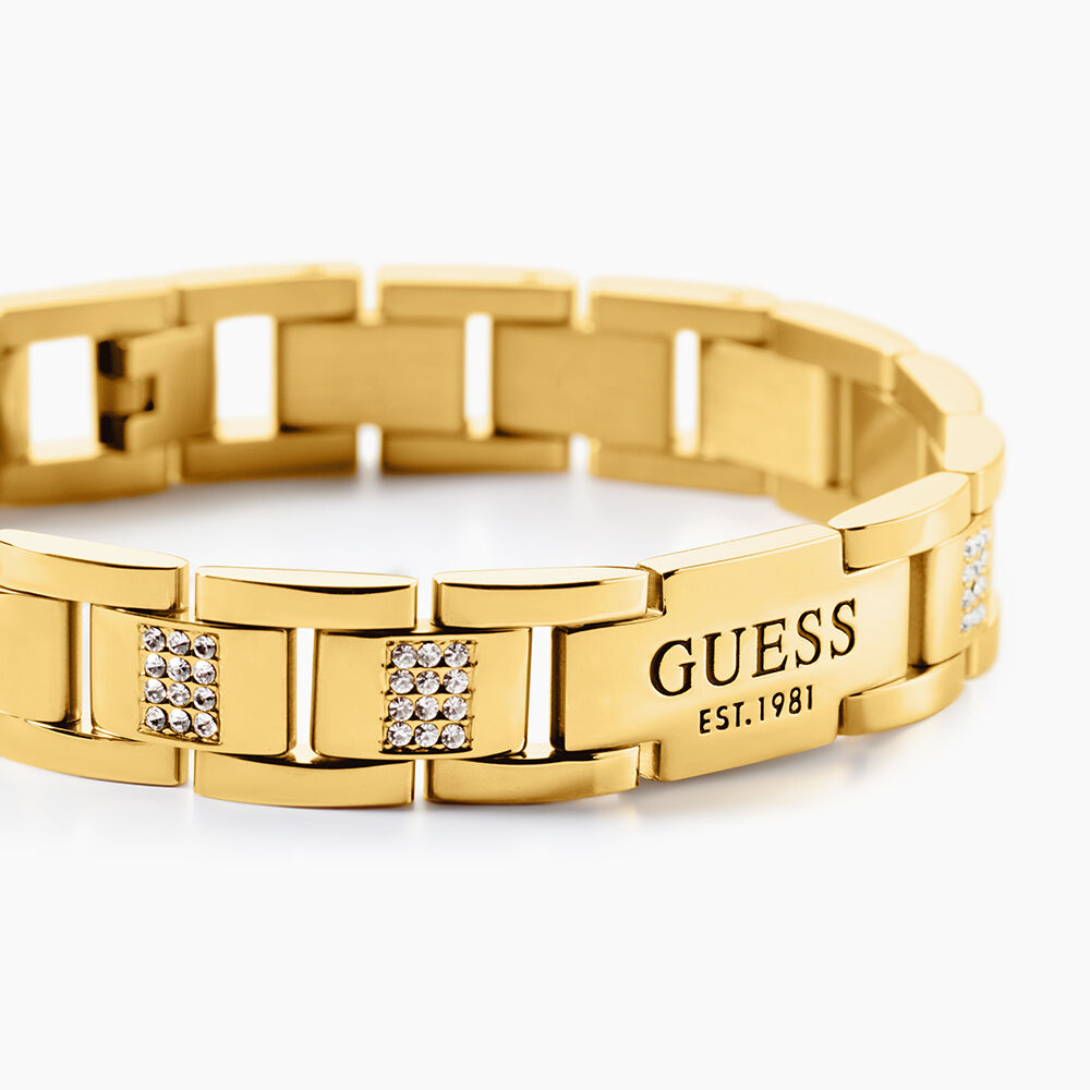 Bracelet Guess Frontiers Acier Jaune Oxyde De Zirconium - Bracelets cha&icirc;nes Homme | Marc Orian
