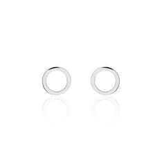 Boucles D'oreilles Puces Daniela Argent Blanc - Clous d'oreilles Femme | Marc Orian
