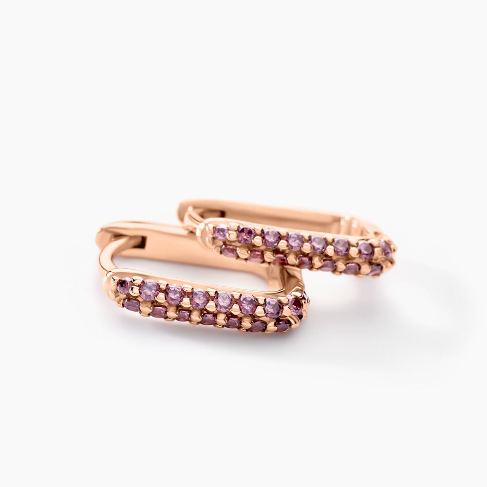 Créoles Aselya Argent Rose Oxyde De Zirconium - Créoles Femme | Marc Orian