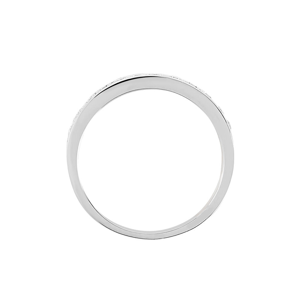 Alliance Dionysa Or Blanc Diamant - Alliances avec pierres Femme | Marc Orian