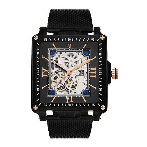 Montre Montignac Square Automatique Noir - Montres automatiques Homme | Marc Orian