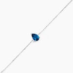 Bracelet Or Blanc Goutte Topaze - Bracelets cha&icirc;nes Femme | Marc Orian