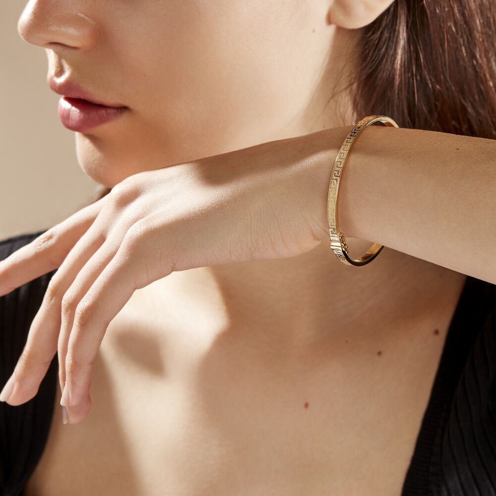 Bracelet Jonc Capucina Grec Or Jaune - Bracelets joncs Femme | Marc Orian