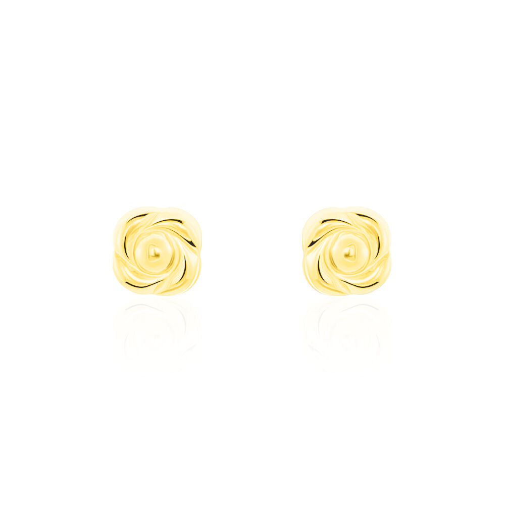 Boucles D'oreilles Puces Philine Fleur Or Jaune - Puces Femme | Marc Orian