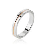 Alliance Liseret Ruban Plat Or Bicolore - Alliances duo Unisex | Marc Orian
