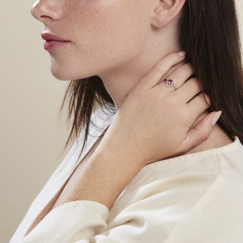 Bague Argent Blanc Clover Verre Oxydes De Zirconium - Bague fantaisie Femme | Marc Orian