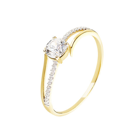 Bague Solitaire Abelia Or Jaune Oxyde De Zirconium - Bagues Solitaire Femme | Marc Orian