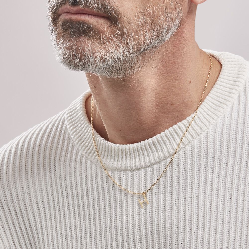 Pendentif Ionia Lettre Or Jaune - Pendentifs Famille | Marc Orian