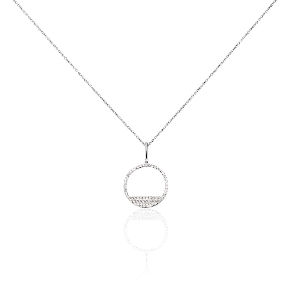 Collier Elena Or Blanc Oxyde De Zirconium - Colliers avec pierres Femme | Marc Orian